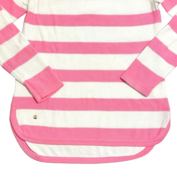 Lilly Pulitzer Paige Stripe Sweater Pink White , size XL - Picture 7 of 9